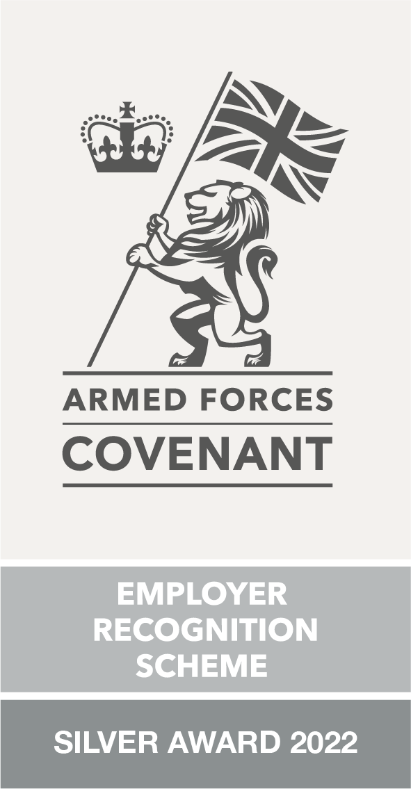 Armed Forces Covenant Employer Recognition Scheme silver award winner